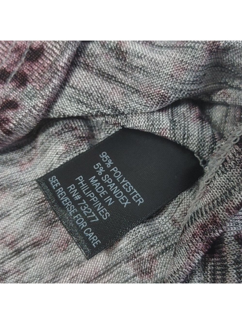 Simply Vera Wang Purple Leopard Print Polyester/Rayon Top with Side Tie Detail M - Picture 10 of 11
